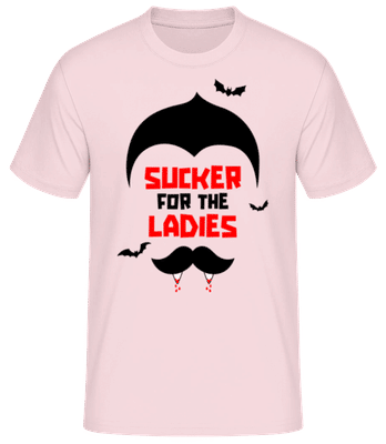 Sucker For The Ladies - Men's Basic T-Shirt - Pink - Front