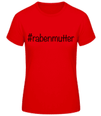 Rabenmutter Hashtag - Frauen Basic T-Shirt - Rot - Vorne