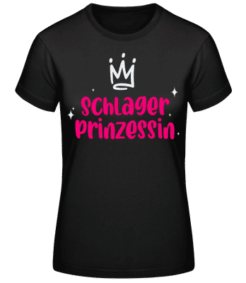 Schlager Prinzessin - Frauen Basic T-Shirt - Schwarz - Vorne