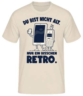 Nicht Alt Bisschen Retro - Männer Basic T-Shirt - Creme - Vorne