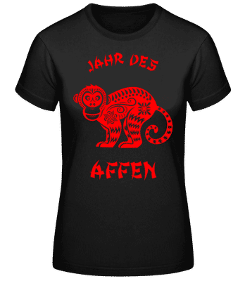 Chinesisches Zeichen Jahr Des Affen - Frauen Basic T-Shirt - Schwarz - Vorne