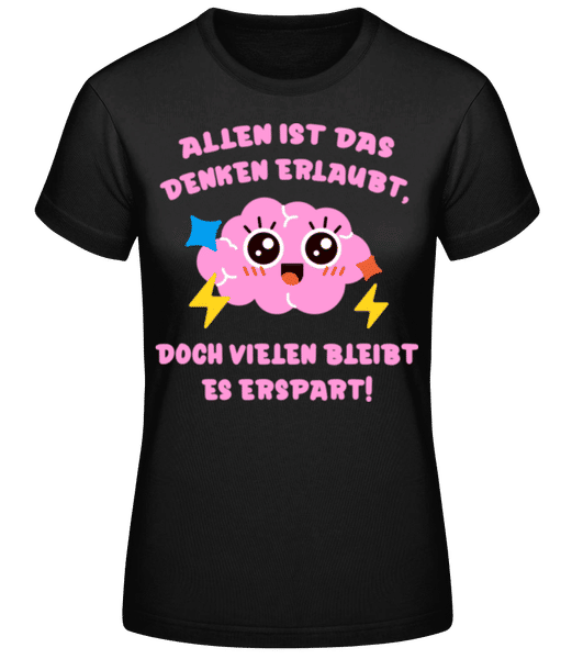Vorschau: Allen Ist Denken Erlaubt - Frauen T-Shirt B&C - Schwarz - Vorne