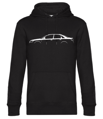 'Audi RS 4 Sedan (B7)' Silhouette - Sweat à capuche premium Unisexe - Noir - Devant