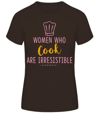 Ženy, ktoré Cook - Dámske basic tričko - Hnedá - Predné