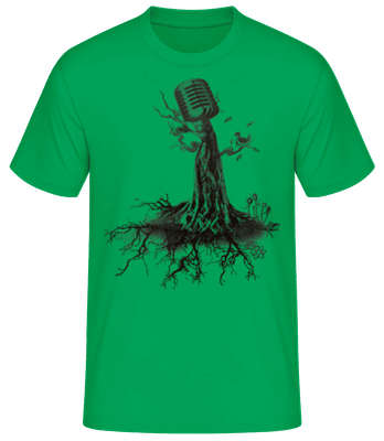 Mikrofon Baum - Männer T-Shirt B&C - Irischgrün - Vorne