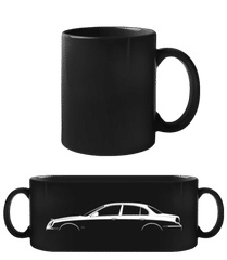 'Jaguar S-Type' Silhouette · Schwarze Tasse