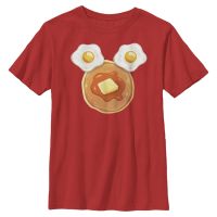 Disney - Micky Maus - Mickey Breakfast at s - Kinder T-Shirt - Rot - Vorne