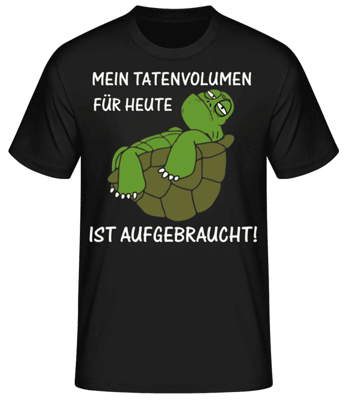 Vorschau: Tatenvolumen Aufgebraucht - Männer Basic T-Shirt - Schwarz - Vorne
