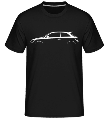 'Audi A1 Quattro (8X)' Silhouette - Shirtinator Men's T-Shirt - Black - Front