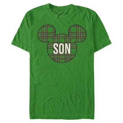 Disney Classics - Micky Maus - Mickey Mouse Son Holiday Patch - Weihnachten - Männer T-Shirt - Irischgrün - Vorne