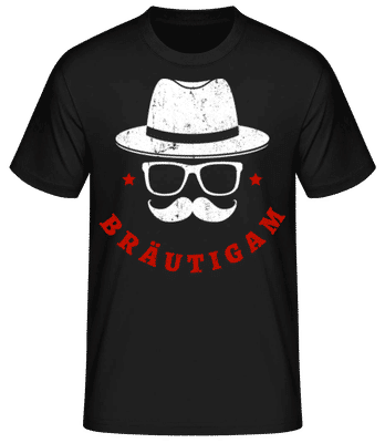 Bräutigam - Männer Basic T-Shirt - Schwarz - Vorne