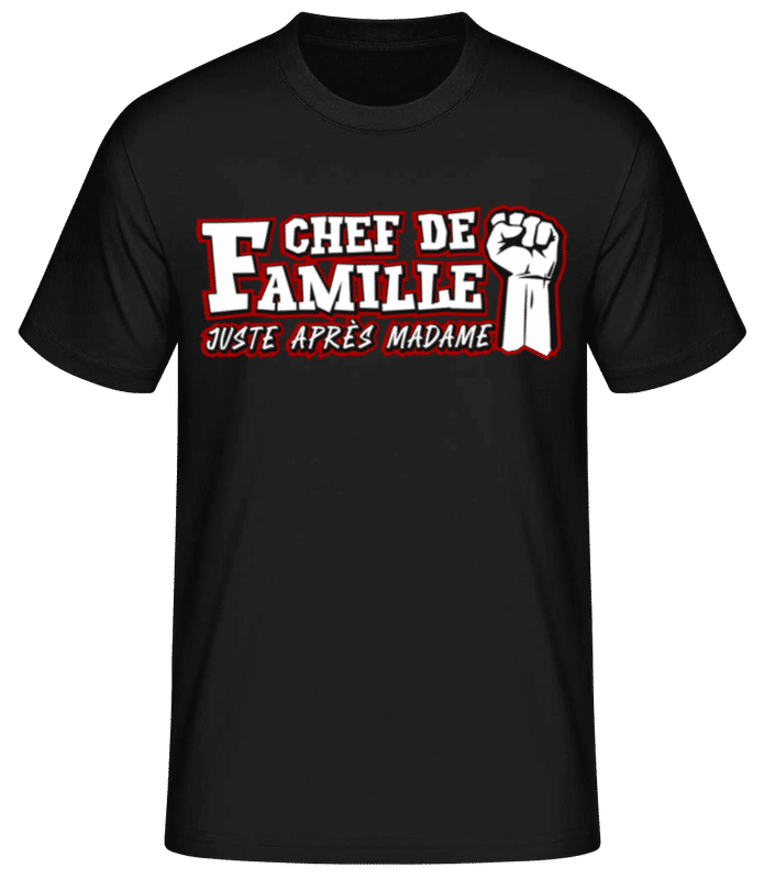 Aperçu: Chef De Famille - T-shirt standard Homme - Noir - Devant