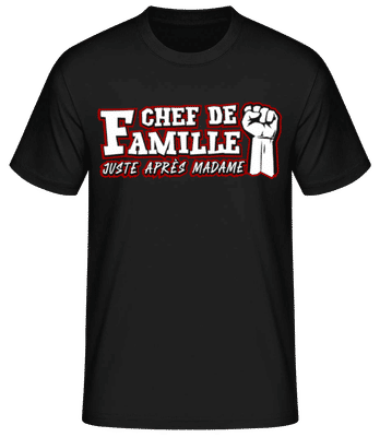Chef De Famille - T-shirt standard Homme - Noir - Devant