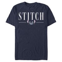 Disney - Lilo & Stitch - Stitch Title - Men's T-Shirt - Navy - Front