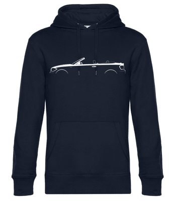 'BMW 1 Series Cabrio (E88)' Silhouette - Männer Standard Hoodie - Marine - Vorne