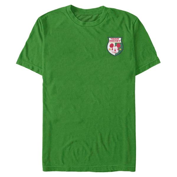 Aperçu: Disney Classics - Mickey Mouse - Mickey Mexico Badge - Homme T-shirt - Vert irlandais - Devant
