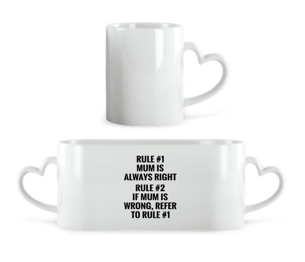 Aperçu: Mum Is Always Right - Tasse en forme de coeur - Blanc - Devant
