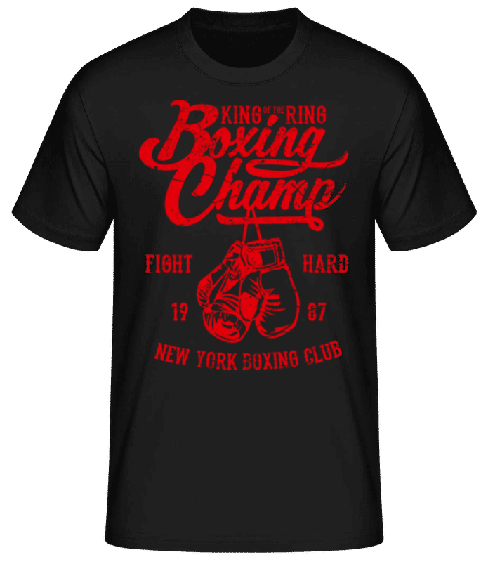 Náhled: Boxing Champ - Pánské basic tričko - Černá - Napřed