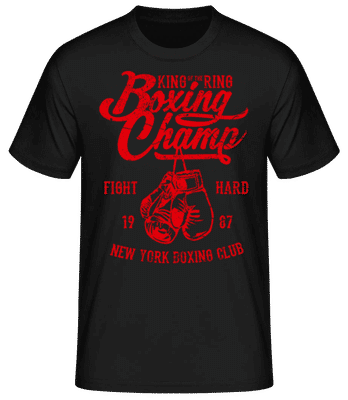 Boxing Champ - Pánske basic tričko - Čierna - Predné