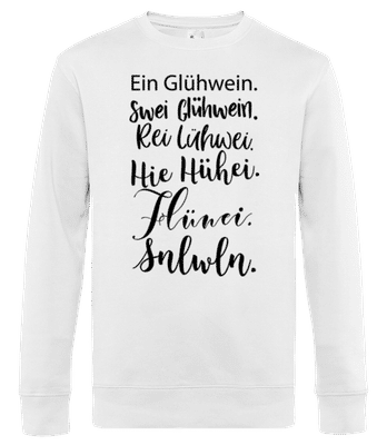 Glühwein Never Ending Story - Männer Standard Pullover - Weiß - Vorne
