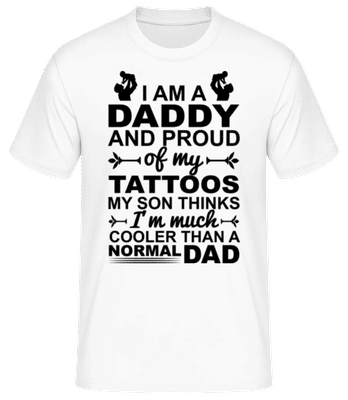 Papa Tattoos Son - T-shirt standard Homme - Blanc - Devant