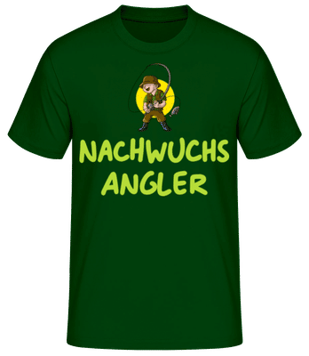 Nachwuchs Angler - Männer Basic T-Shirt - Flaschengrün - Vorne