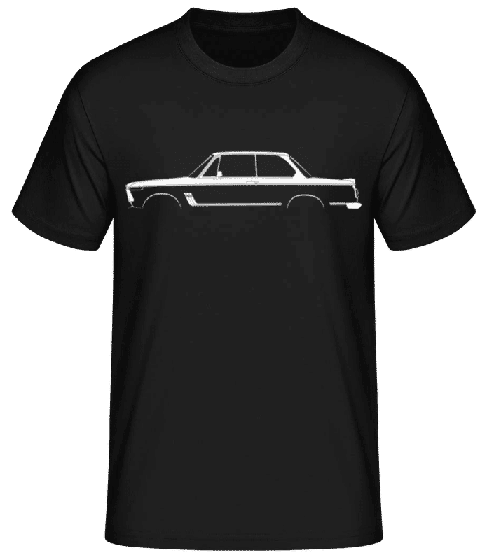 Náhled: 'BMW 2002 Turbo' Silhouette - Pánské basic tričko - Černá - Napřed