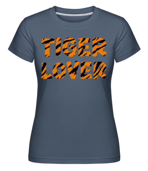 Preview: Tiger Lover -  Shirtinator Women's T-Shirt - Denim - Front
