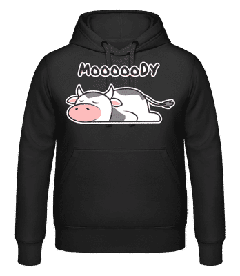 Moooody - Unisex Hoodie - Black - Front
