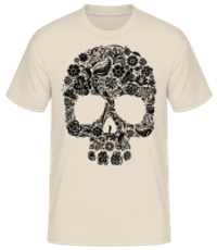 Flower Skull - T-shirt standard Homme - Crème - Devant
