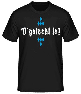 Ogsteckt Is - Männer Basic T-Shirt - Schwarz - Vorne