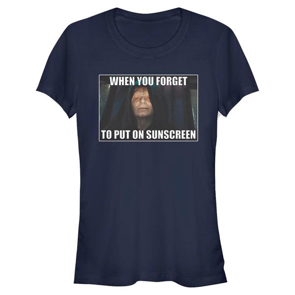 Aperçu: Star Wars - Emperor Palpatine Forget To Put On Sunscreen - Femme T-shirt - Bleu marine - Devant