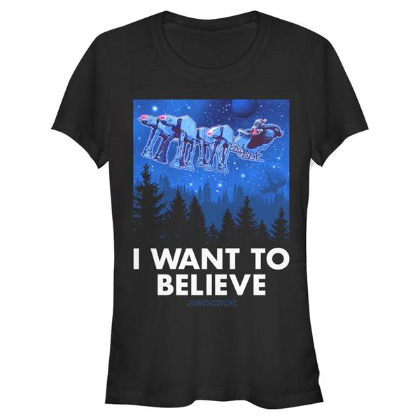 Aperçu: Star Wars - Darth Vader Believer - Christmas - Femme T-shirt - Noir - Devant