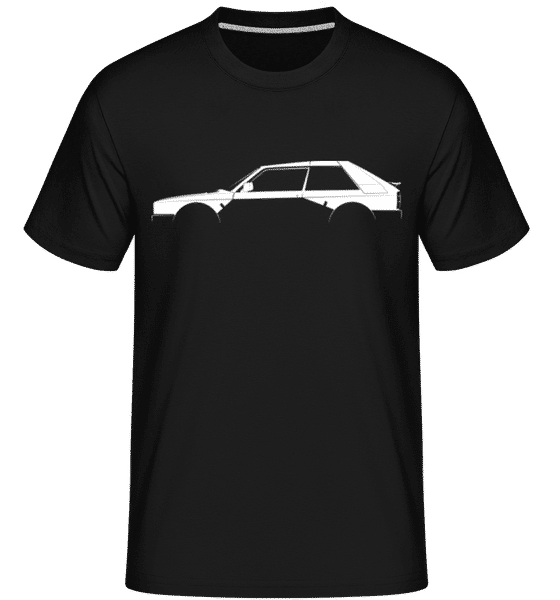 Aperçu: 'Lancia Delta S4 SE038' Silhouette -  T-Shirt Shirtinator homme - Noir - Devant