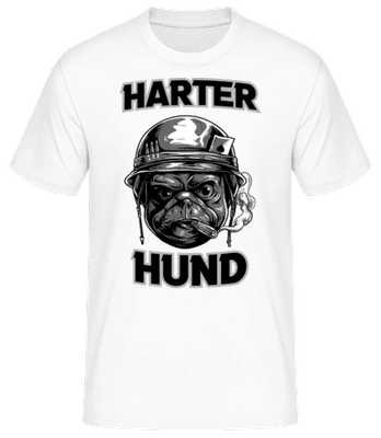 Harter Hund - Männer Basic T-Shirt - Weiß - Vorne