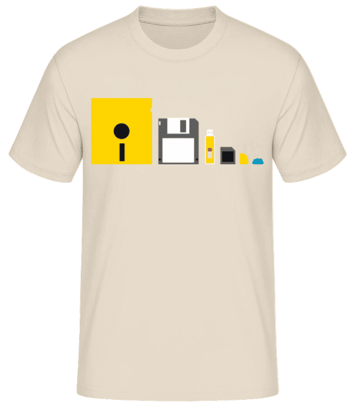 Preview: Evolution Of Technology - Men's Basic T-Shirt - Cream - Front