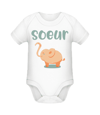 Âme Soeur 2 - Body manches courtes bio - Blanc - Devant