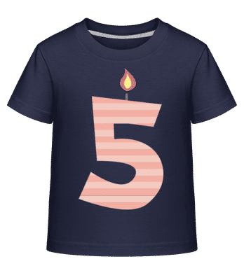 Bougie D'Anniversaire - T-shirt shirtinator Enfant - Bleu marine - Devant