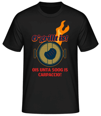O'grillt Is - Männer Basic T-Shirt - Schwarz - Vorne