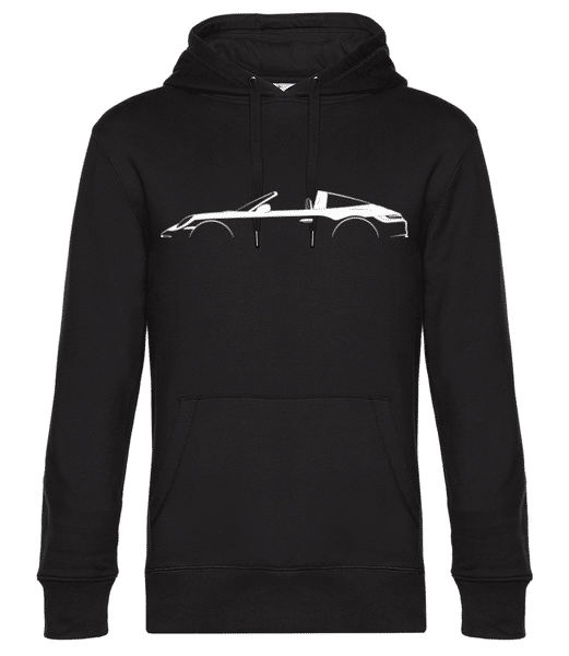 Aperçu: 'Porsche 911 Targa (992)' Silhouette - Sweat à capuche premium Unisexe - Noir - Devant