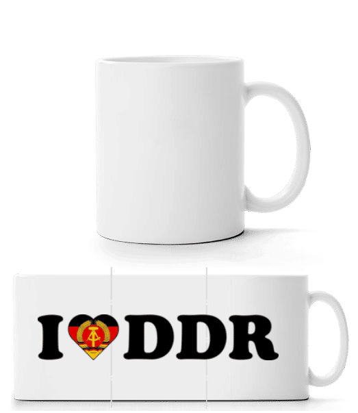 Vorschau: I Love DDR - Panoramatasse - Weiß - Vorne