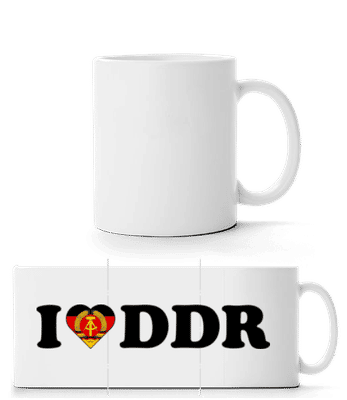 I Love DDR - Panoramatasse - Weiß - Vorne