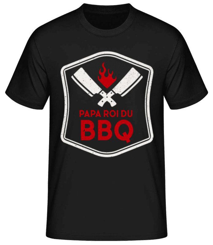 Aperçu: Papa Roi Du BBQ - T-shirt standard Homme - Noir - Devant