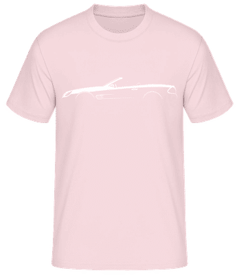 'Mercedes SL R230' Silhouette - Pánské basic tričko - Růžová - Napřed