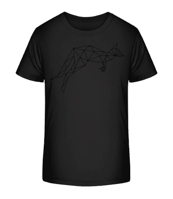 polygón Kangaroo - Detské bio tričko Stanley Stella 2.0 - Čierna - Predné