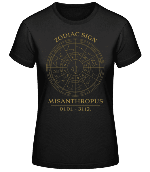 Aperçu: Zodiac Sign Misanthropus - T-shirt standard Femme - Noir - Devant