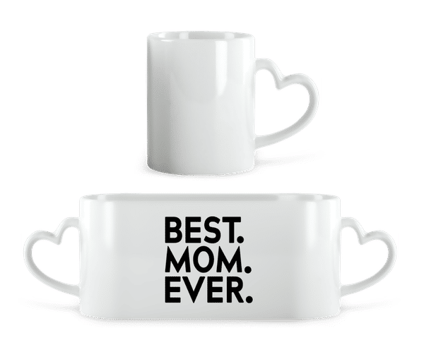 Aperçu: Best Mom Ever - Tasse en forme de coeur - Blanc - Devant
