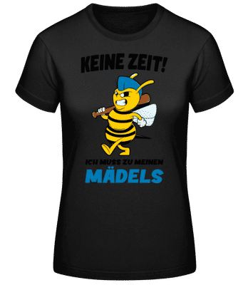 Ich Muss Zu Meinen Mädels - Frauen Basic T-Shirt - Schwarz - Vorne