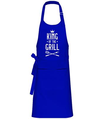King Of The Grill - Delantal de cocina profesional - Azul real - delante