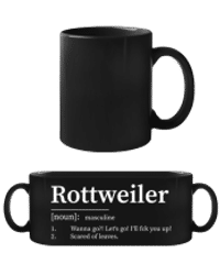 Rottweiler Definition - Schwarze Tasse - Schwarz - Vorne